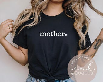 Cute Mother Shirt Minimalist Mom Tee Gift for Mom Mothers Day Gift Typerwriter Mom Shirt Elegant Mama T shirt Bella Canvas