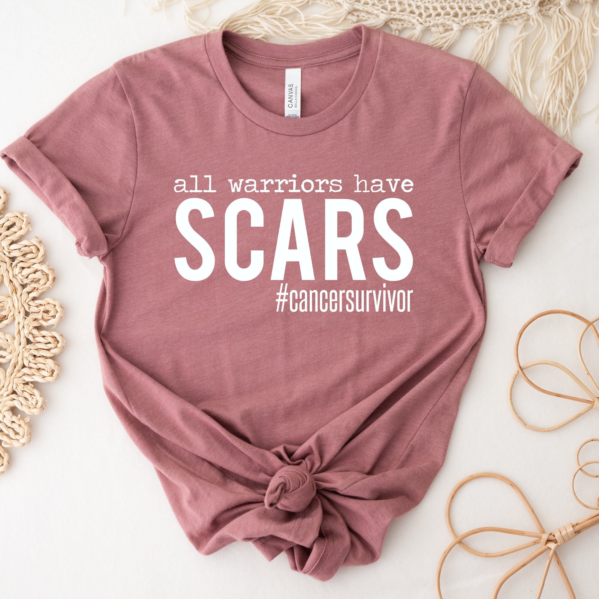 Cancer Survivor Shirt: All Warriors Have Scars, Graphic Tee