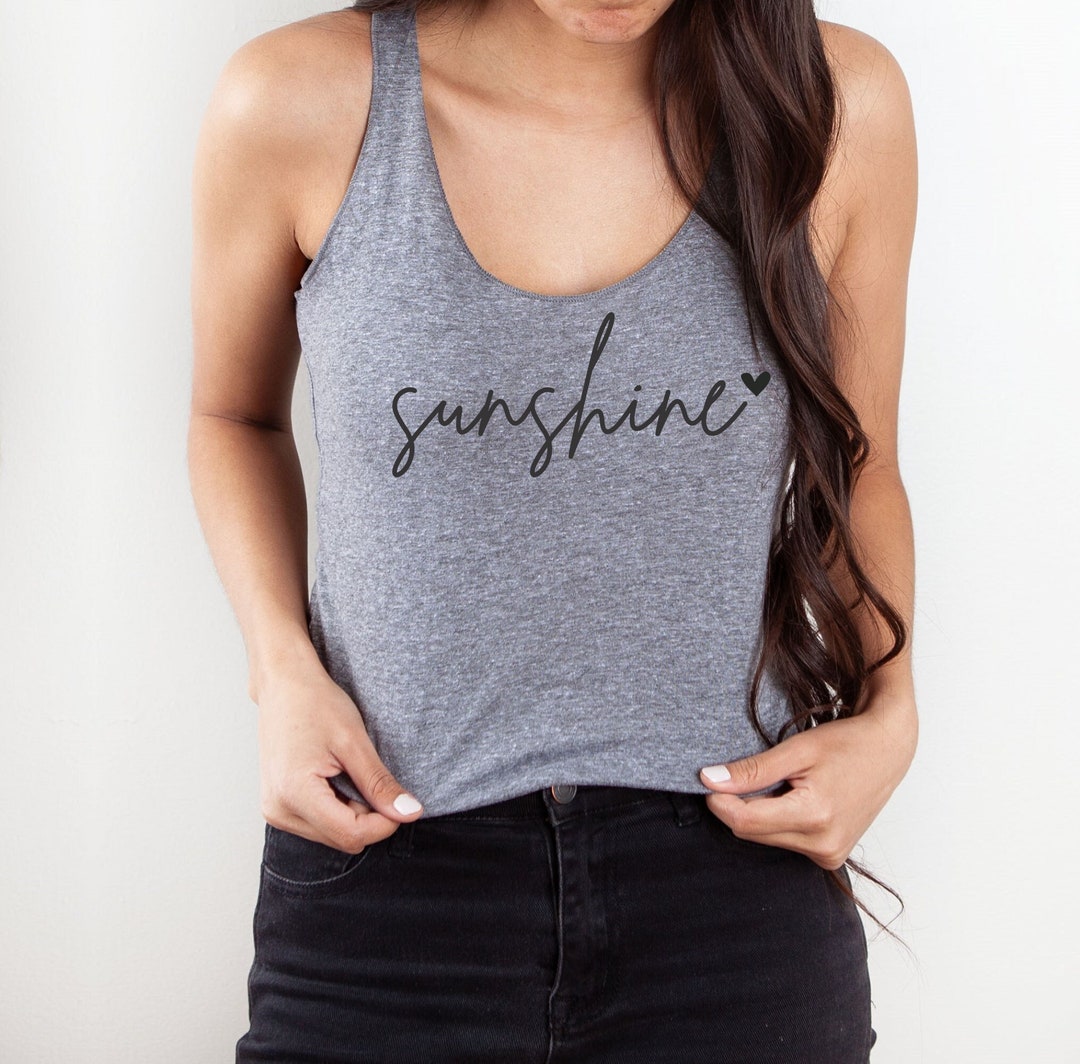 Sunshine Tank Top, Cute Vacation Tank Top, Girls Trip Tank Top, Workout