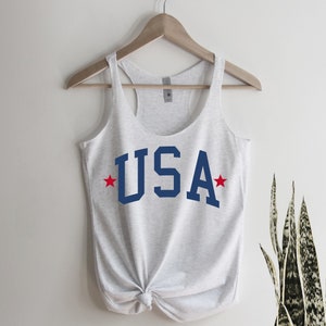 USA Vintage Tank Top, Women's 4th of July Shirt, Cute July Fourth Tank, Fourth of July Tank, America Tank Top, Summer Shirt, Ink and Quotes