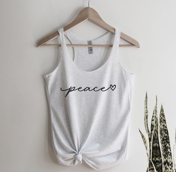Grey Peace and Yoga Tank Top Grey Peace and Yoga Tank Top