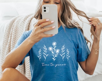 Wildflower Shirt: Inspirational Botanical Design - Bella Canvas Tee