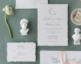 Wedding Invitation Template, Minimalist Wedding Invitation Set, Modern Wedding Invitations, Monogram Wedding Invitation, Wedding Templates