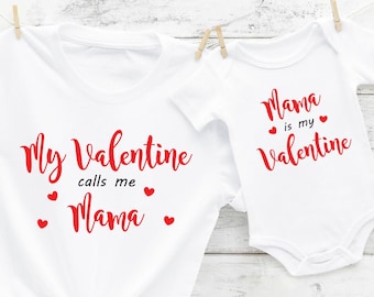 Mama and mini, Mama and me, Matching Outfits, Mommy and Me Outfits, Matching Family Shirts, Mother Daughter Matching Shirts, Valentine