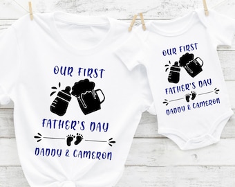 Our First Father's Day shirt, Dad And Baby Matching Shirts, First Time Dad Gift, Dad Baby Matching, New Dad Gift, Fathers Day Shirt