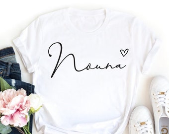 Godmother gifts, Nouna T-shirts, Godmother t-shirts, Personalized gifts for Godmothers, Godparents gifts, Gifts for Nouna, Christmas Gifts