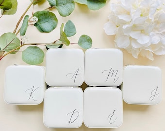 Personalized Jewelry Boxes, Bridesmaid Jewelry Box, Bridesmaid Gift, Maid of Honor Personalized Gift for Women Travel Jewelry Case,