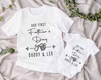 Our First Father's Day shirt, Dad And Baby Matching Shirts, First Time Dad Gift, Dad Baby Matching, New Dad Gift, Fathers Day Shirt