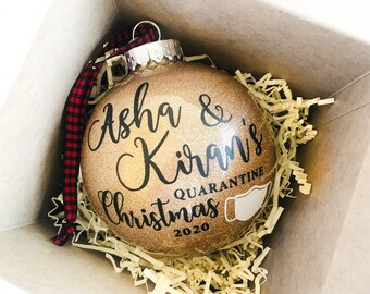 Personalized Christmas ornament 2020, Large 5” Quarantine Christmas Ornament, Fun Ornaments, Funny Gift, Christmas 2020, Funny Christmas