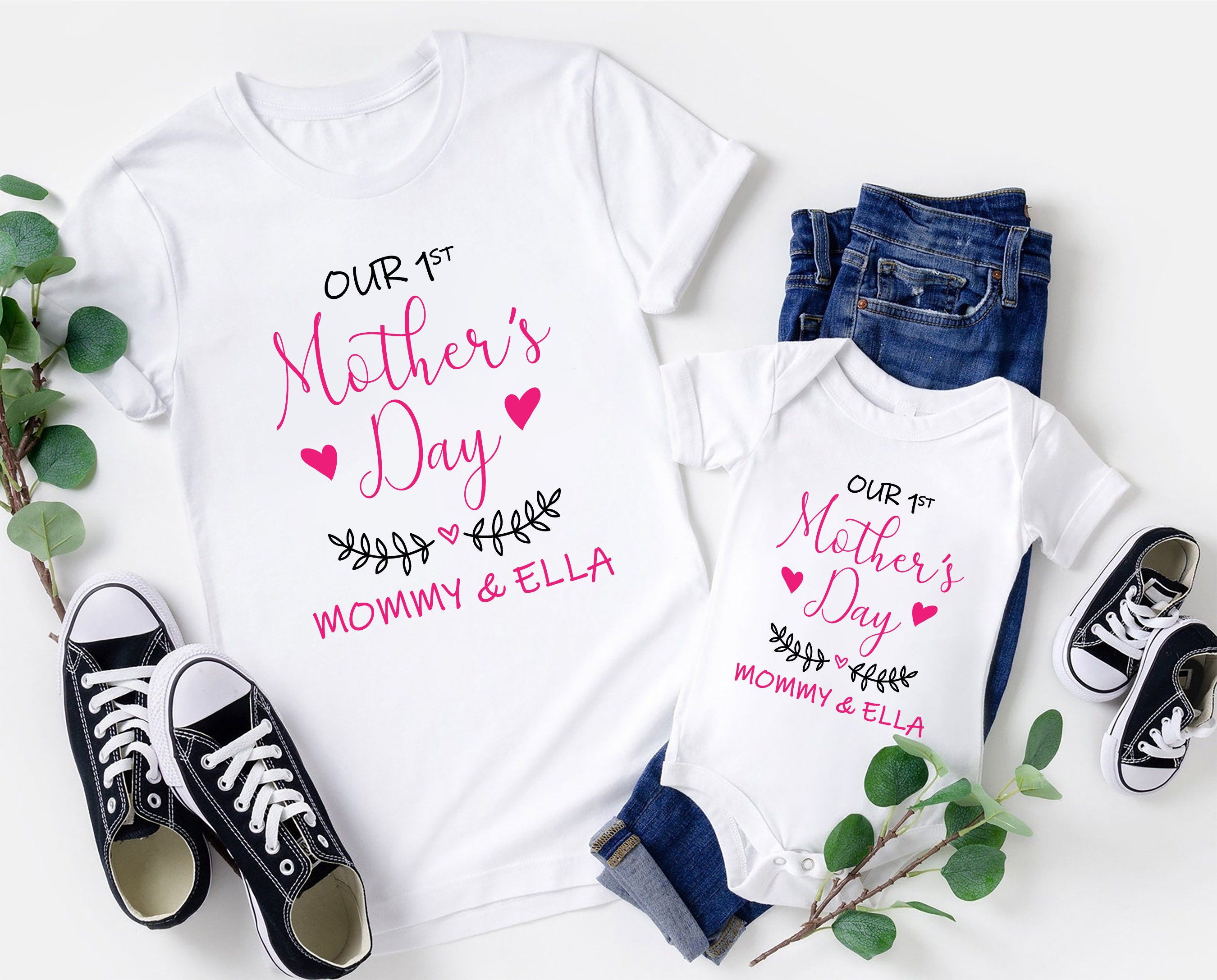 First Mother's Day Shirts Mom and Baby Shirt Matching Etsy UK