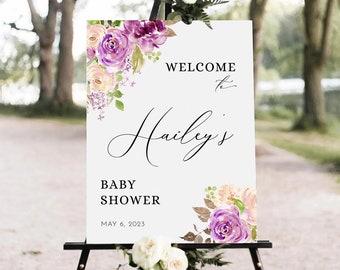 Baby Shower Welcome Sign Template, Printable Baby Shower Welcome Sign, Editable Templates Baby Shower Sign Template, Editable Welcome Sign