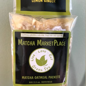 Matcha MarketPlace Green Tea Oatmeal-Lemon Ginger