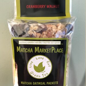 Matcha MarketPlace Green Tea Oatmeal-Cranberry Walnut