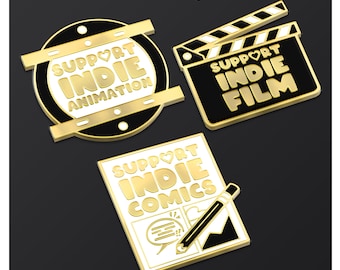 Support Indie Artists Enamel Pin – Artist Gift, Creative Community, Animator Filmmaker Comic Cartoonist