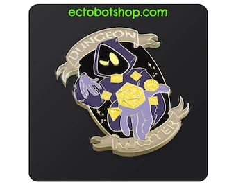 Dungeon Master Enamel Pin – DND DM Gift, D20 RPG Pin, Tabletop Gamer Gift, Nerd Geek Accessory