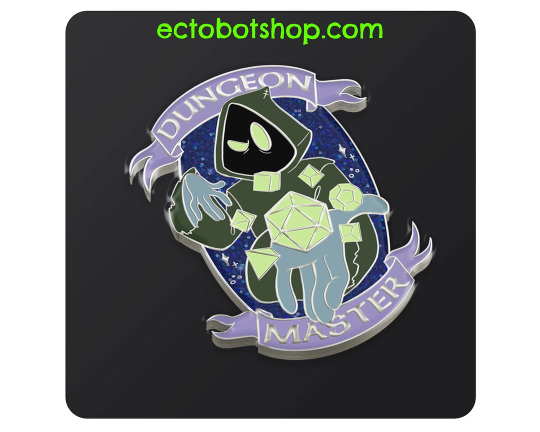 Dungeon Master Enamel Pin – DND D20 Pin, Glow in the Dark RPG Pin ...