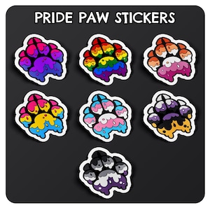 Pride Paw Vinyl Stickers