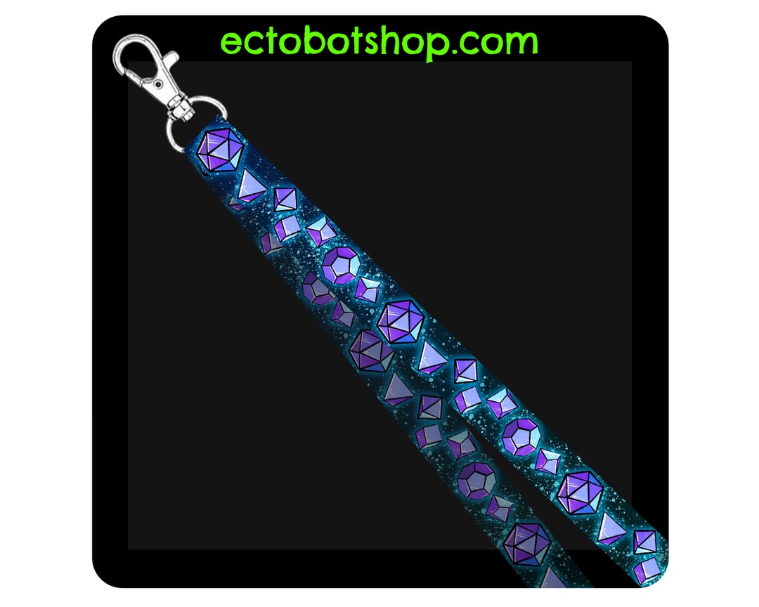D20 RPG Tabletop Gaming Lanyard Etsy