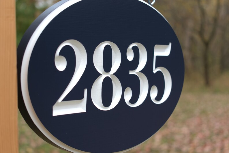 Custom Carved Oval Address Sign, Engraved Hanging Sign, Personalized ...