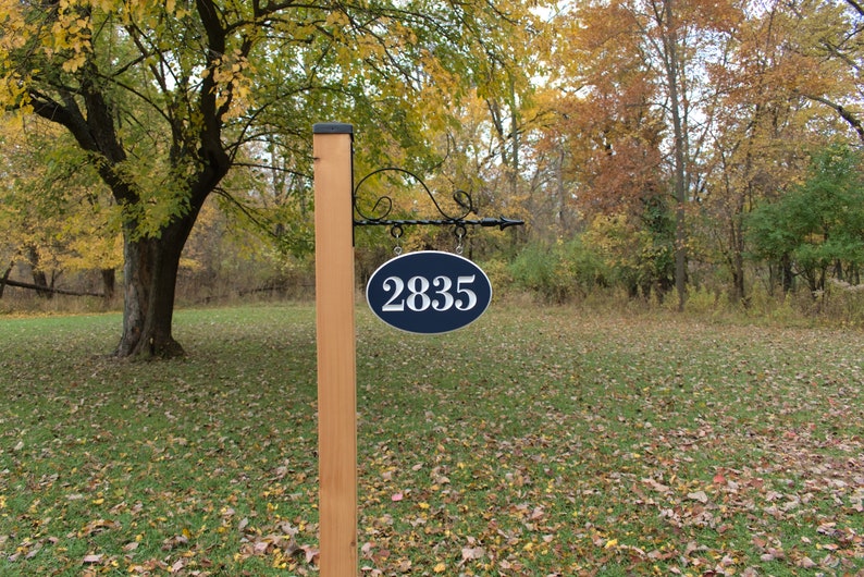 Custom Carved Oval Address Sign, Engraved Hanging Sign, Personalized ...