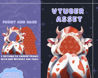 VTUBER Assets - Orange Cow Cloak | Blanket | Twitch Overlay | Streaming Asset | Discord | Moo Jacket | PNGTuber | GIFTuber Vtuber Accessory
