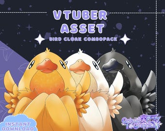 VTUBER Assets - Duck Cloak Combo Pack | Blanket | Twitch assets | Streaming | Discord | 2dvtuber | PNG Tuber | GIF Tuber | Accessory | Cute
