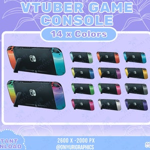 Vtuber Asset Video Game Console Switch 14 x colors | Twitch Asset | Discord | PNGtuber | Vtube | Streaming Asset | OBS | Game Controller |