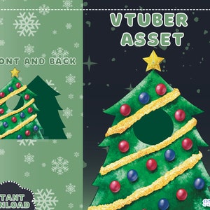VTUBER Assets - Christmas Tree | Holiday Vtuber | Twitch | Vtuber | Holiday Overlay | Christmas overlay | PNGTuber | PNG Overlay | Stream |