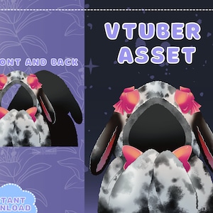 VTUBER Assets - Bunny vtuber Cloak | Rabbit Blanket | Twitch overlay | Streaming | Discord | Kawaii Jacket | PNGTuber | GIFTuber | Accessory