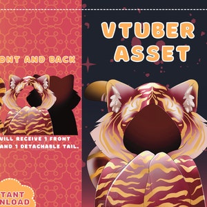VTUBER Assets - Year of the Tiger | Blanket | Twitch overlay | Streaming asset | Discord | PNGTuber | GIFTuber | Accessory | Cat Vtuber |