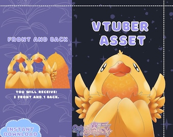 VTUBER Assets - Yellow Duck Cloak | Blanket | Twitch | Streaming Asset | Discord | Custom | Jacket | PNGTuber | GIFTuber | Accessory | Bird