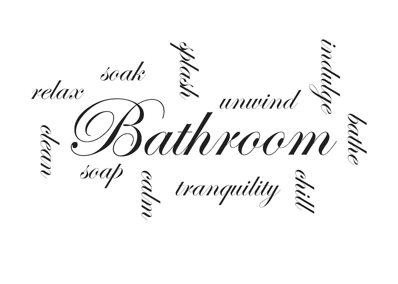 Bathroom Wall Sticker Etsy UK