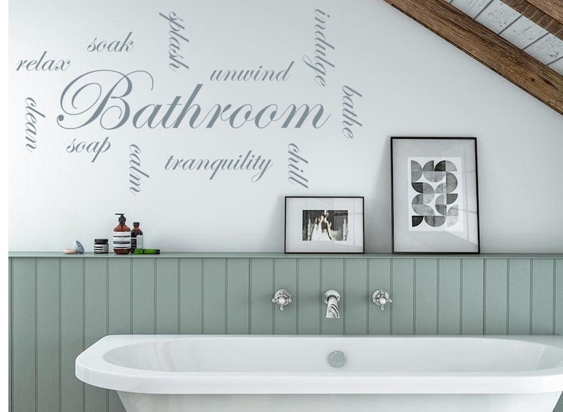Bathroom Wall Sticker Etsy UK