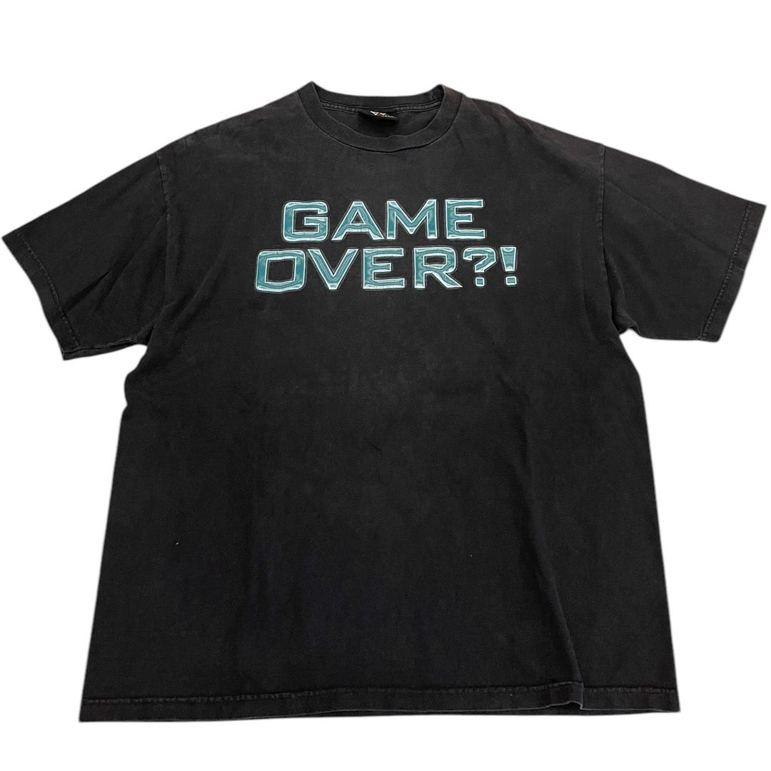 T-shirt Vintage Triple H « Game Over » WWF/WWE – Taille XL, Noir, Années 2000 – Occasion Très Bon état