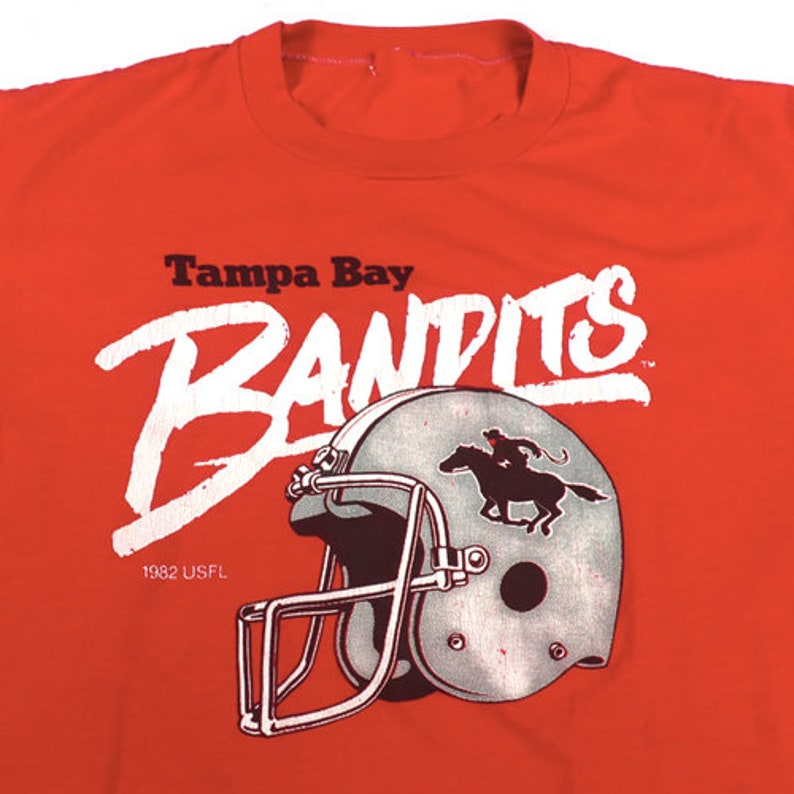 Vintage Tampa Bay Bandits 1982 USFL Football Tshirt Etsy