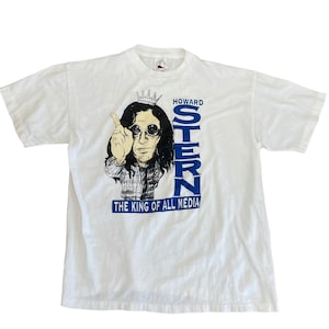 Vintage Howard Stern King Of All Media T-shirt 90s Sz XL Fred Robin Bababooey