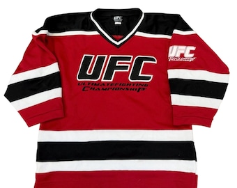 Vintage UFC Hockey Jersey As Real As It Gets MMA Fighting Youth L Adult Small