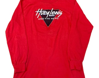 Vintage Huey Lewis And The News 1984 Sports Tour Concert Band T-Shirt 80s