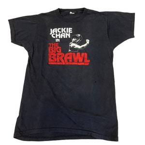Vintage Jackie Chan The Big Brawl Movie T-shirt 1980 Martial Arts Action Comedy