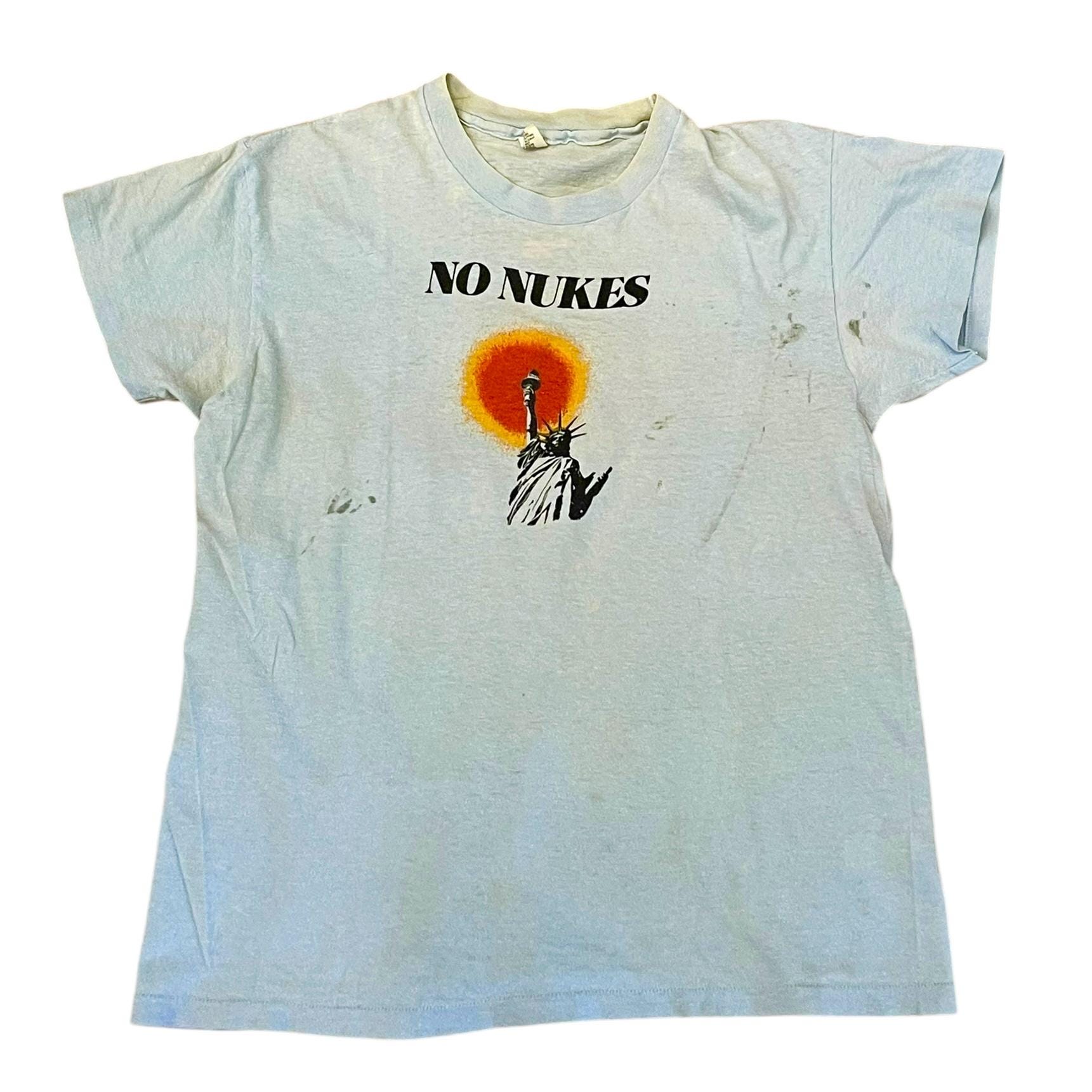 ★NOT4NERD★Pointed Logo T-Shirts Vintage No Nukes Statue Liberty T-shirt 70s Concert Hanes