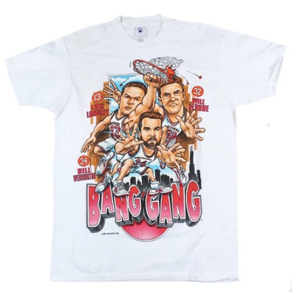 Vintage Chicago Bulls Bang Gang Caricature T-shirt