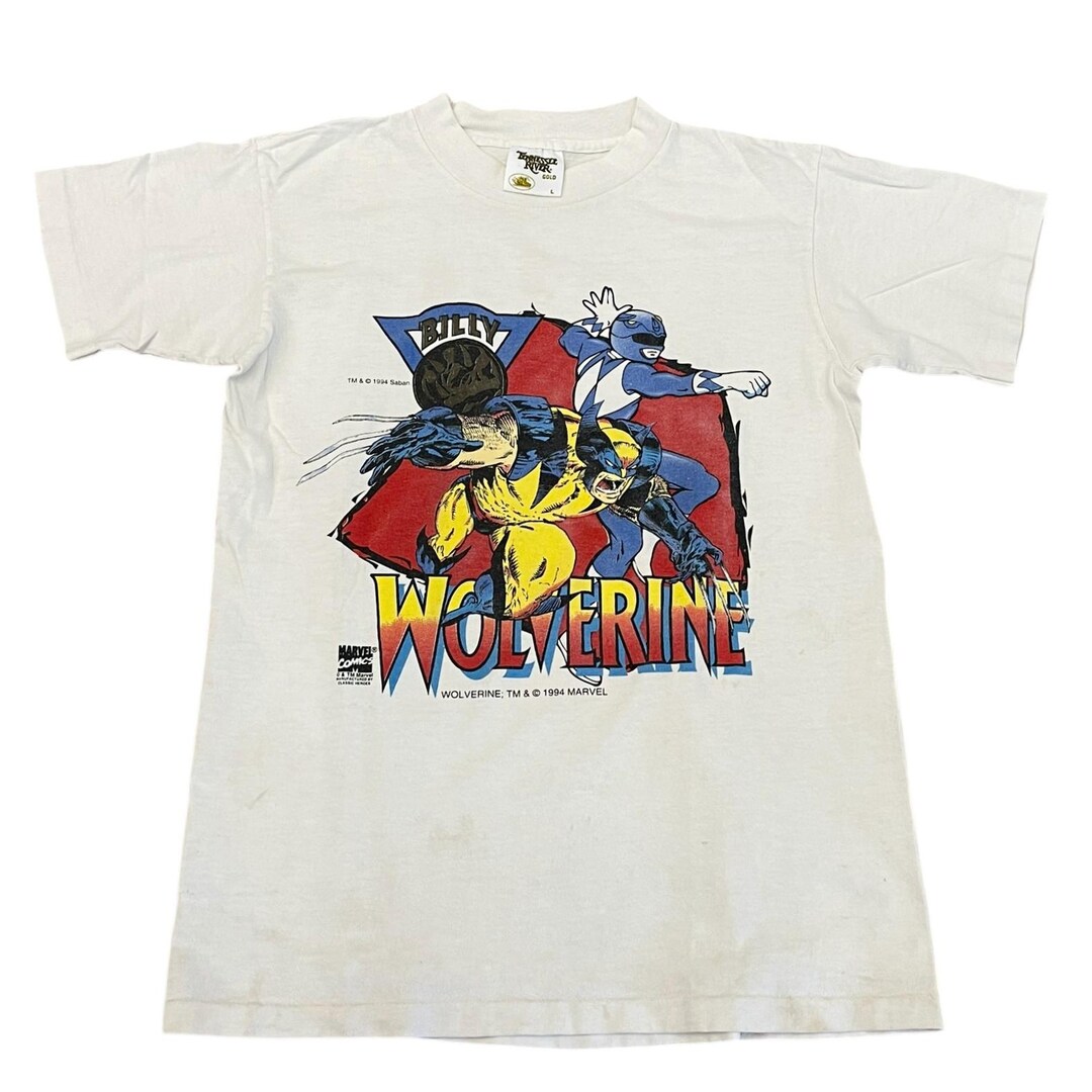 Vintage Wolverine Marvel Billy Power Rangers T-shirt 1994 Youth Large ...