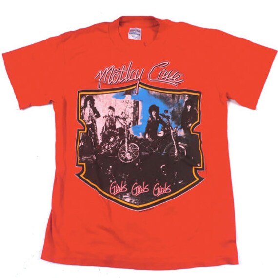 Vintage Motley Crue Rock Band 1987 T-shirt Girls G