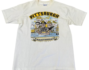 Vintage Pittsburgh Pirates Caricature T-shirt Bonds Bonilla Van Slyke Drabek MLB