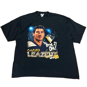 Vintage Mario Lemieux Big Face T-shirt Pittsburgh Penguins 1990s NHL Hockey