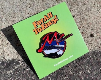 For All To Envy "Mac Attack" Lapel Pin 90s Vintage Tennis