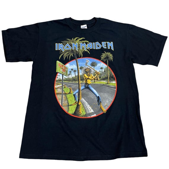 Vintage Iron Maiden LA 2008 Somewhere Back in Time Tour T-shirt