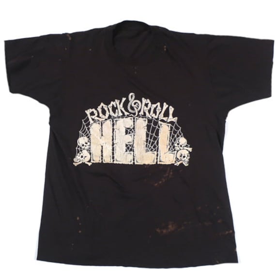 Vintage Rock & Roll Hell T-shirt 80s - image 1