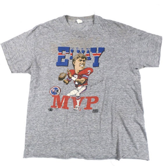 Vintage John Elway Denver Broncos Caricature T-shi