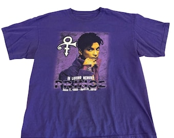 Vintage Prince Memorial T-shirt Sz XL When Doves Cry Purple Rain 2016